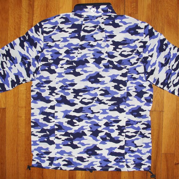 Greyson Camoscape Trailwolf Lightweight Windproof Golf Jacket Mens M L Cobalt - Picture 5 of 7